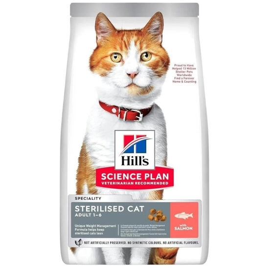 Hill's Sterilised Adult Kısırlaştırılmış Yetişkin Somonlu Kedi Maması 3kg