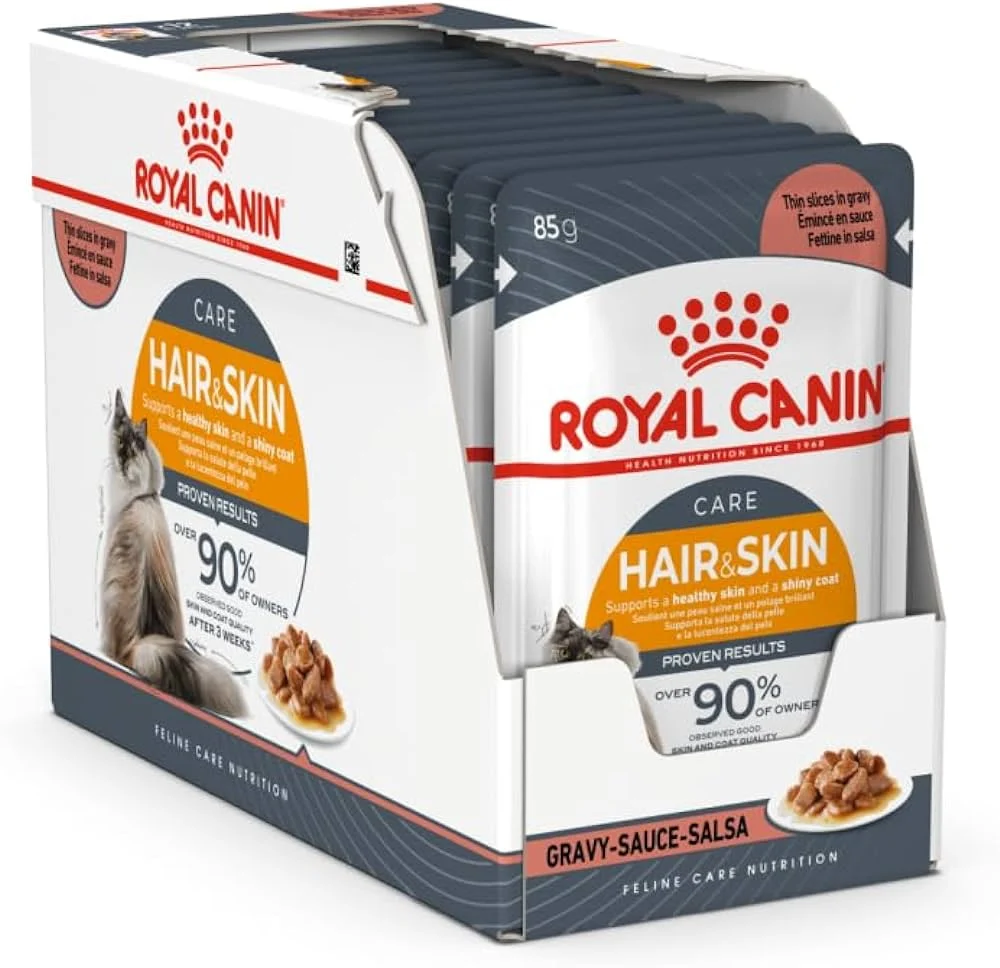 Royal Canin Hair & Skin Gravy Soslu Yetişkin Kedi Pouch Yaş Maması 12x85gr