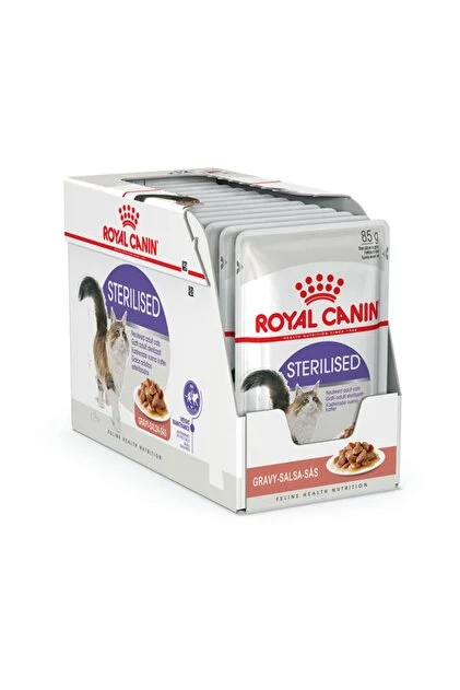 Royal Canin Sterilised Gravy Soslu  Kısırlaştırılmış Yetişkin Kedi Pouch Yaş Maması 12x85gr