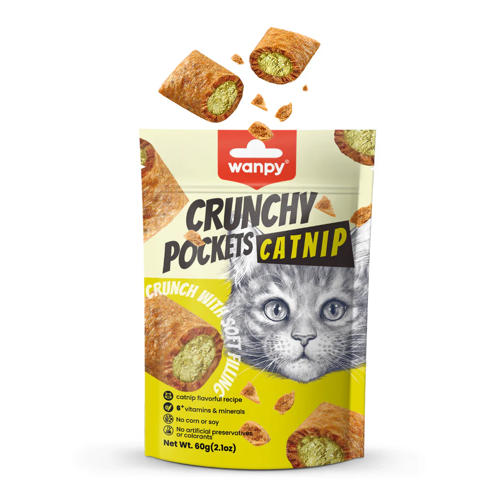 Wanpy Kedi Crunch Ödül Catnipli & Tavuklu 60g