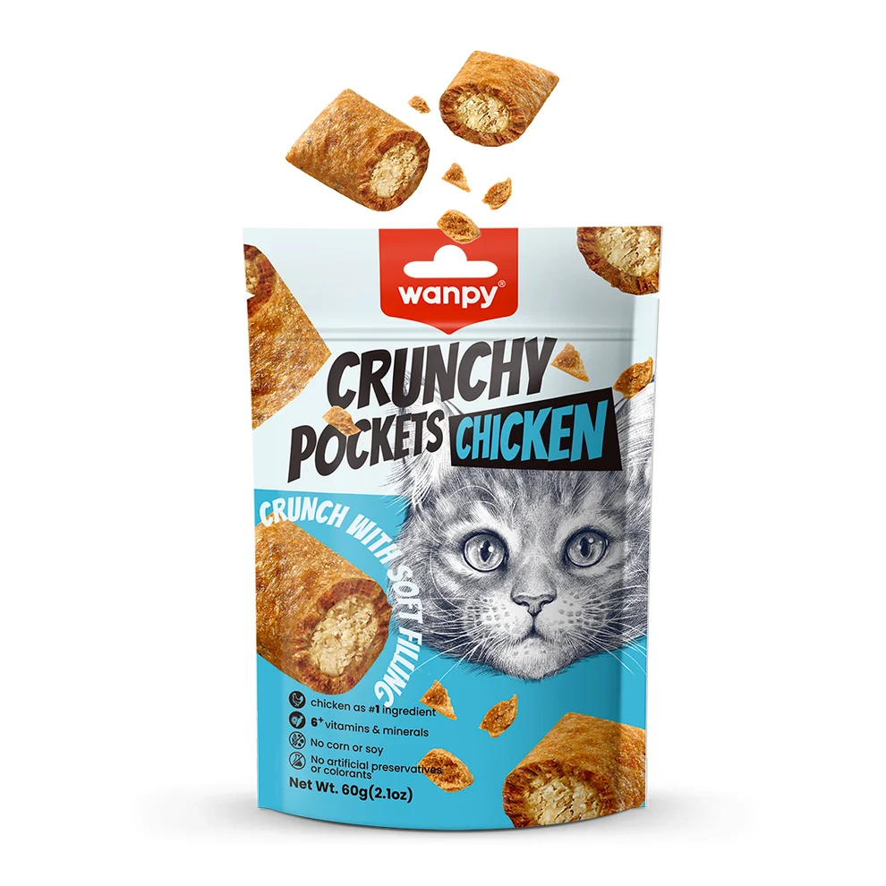 Wanpy Kedi Crunch Ödül Tavuklu 60g
