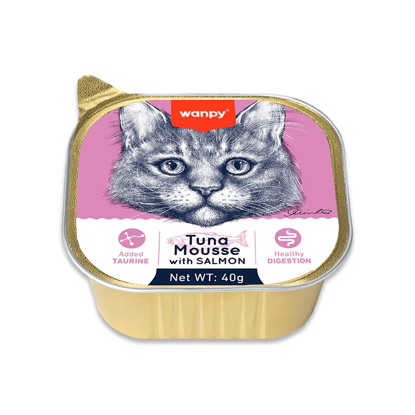 Wanpy Kedi Ton Balıklı & Somonlu Alutray Yaş Mama 40 gr