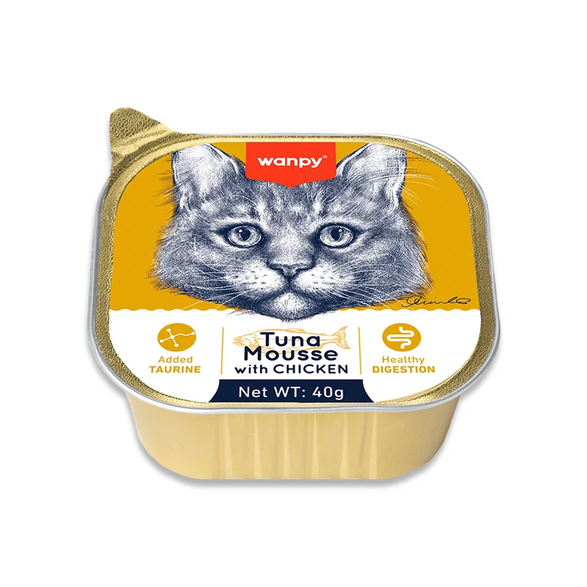Wanpy Kedi Ton Balıklı & Tavuklu Alutray Yaş Mama 40 gr