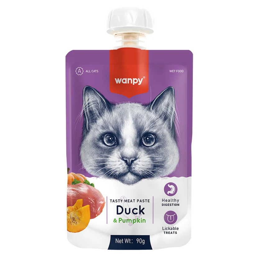 Wanpy Taze Ördekli&Bal Kabaklı Kedi Et Ezmesi 90 gr