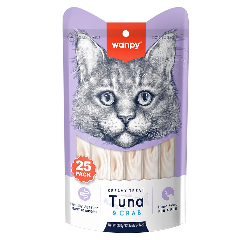 Wanpy Ton Balıklı&Yengeçli Krema Kedi Ödülü 25x14 gr