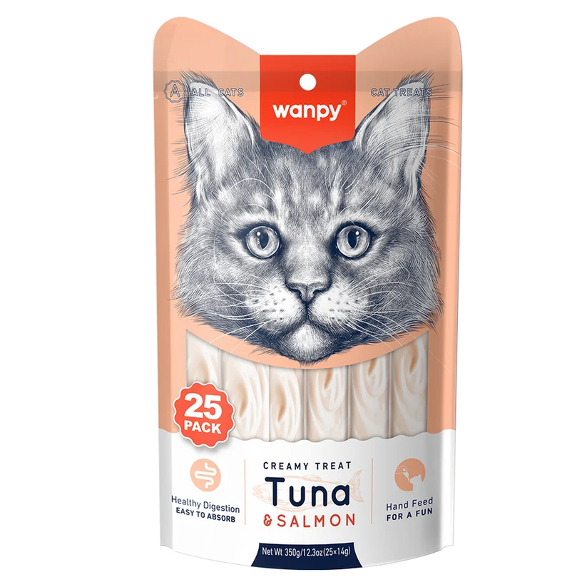 Wanpy Ton Balıklı&Somonlu Krema Kedi Ödülü 25x14 gr